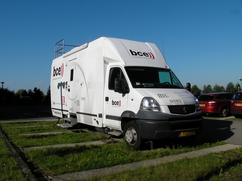 Van for the outside production and broadcast